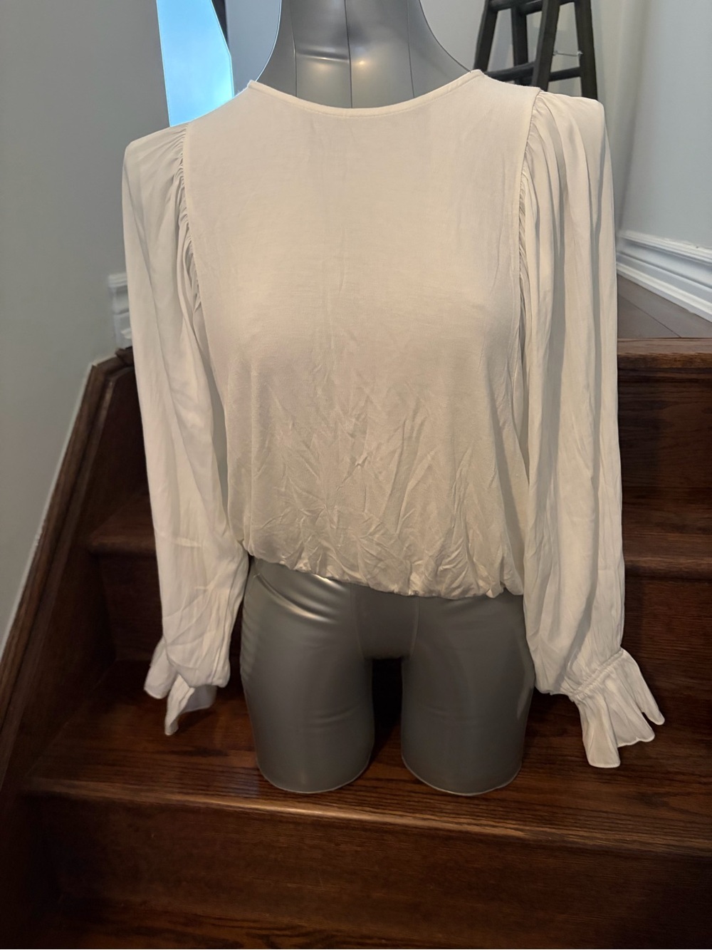 Classic White Long-Sleeve Blouse